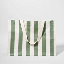Load image into Gallery viewer, CARRYALL BEACH BAG VACAY OLIVE STRIPE