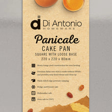 Load image into Gallery viewer, CAKE PAN SQUARE LOOSE BASE 220x220x80MM