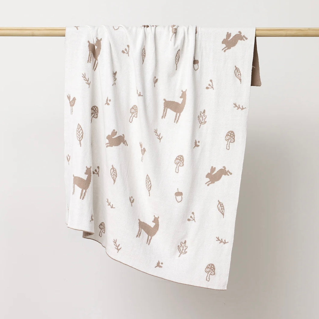WOODLANDS BLANKET - MUSHROOM