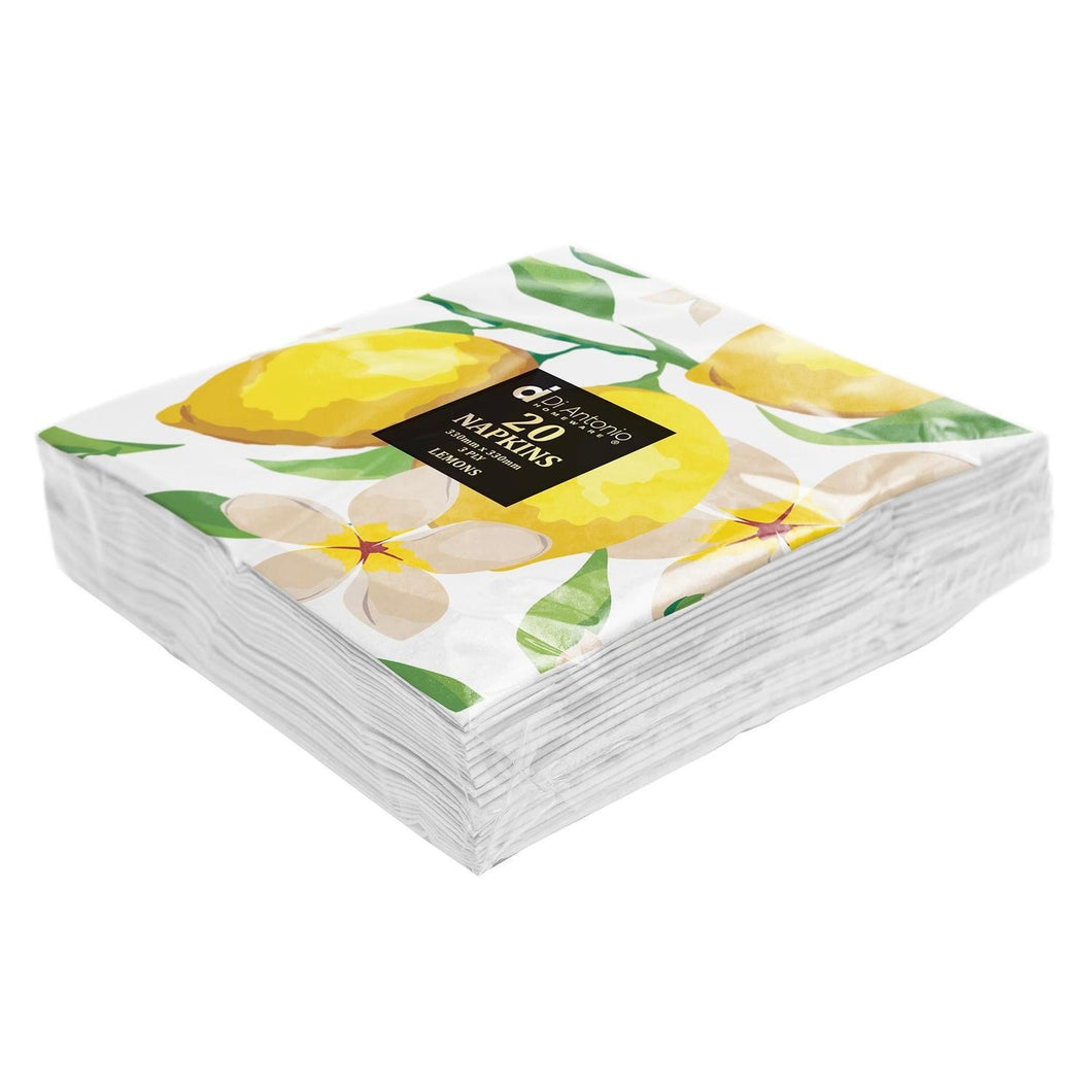 LEMON NAPKINS 20PK
