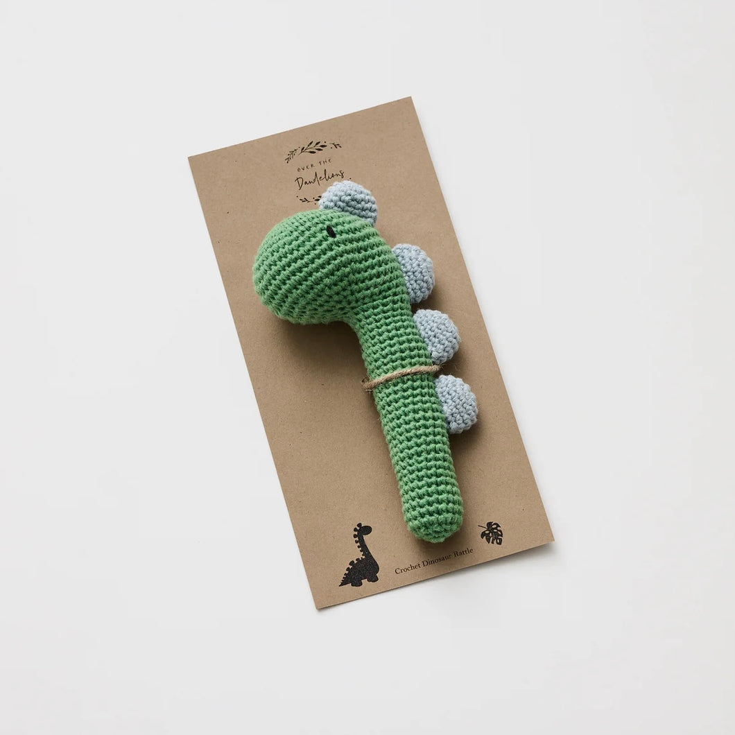 CROCHET RATTLE - DINOSAUR
