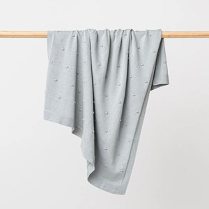 BILLIE ORGANIC BLANKET - SEA