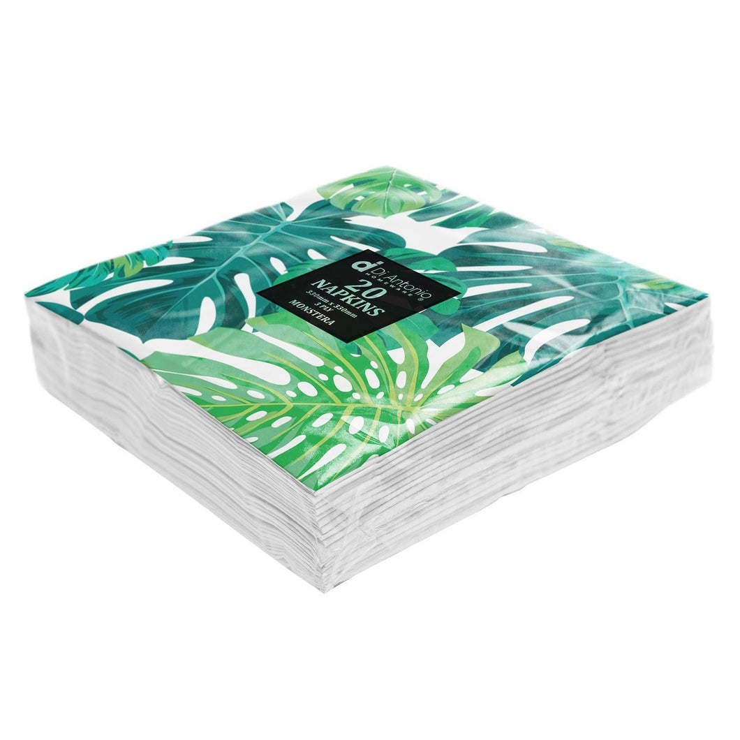 MONSTERA NAPKINS 20PK