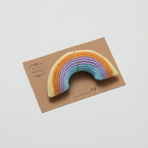 CROCHET RATTLE - RAINBOW