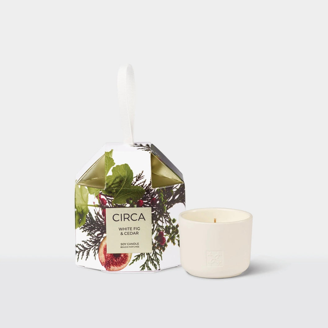 WHITE FIG & CEDAR 70G BAUBLE CANDLE