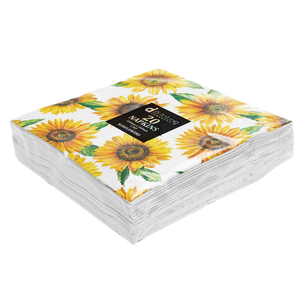 SUNFLOWERS NAPKINS 20PK