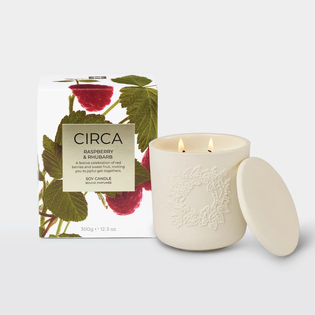RASPBERRY & RHUBARB 300G CANDLE