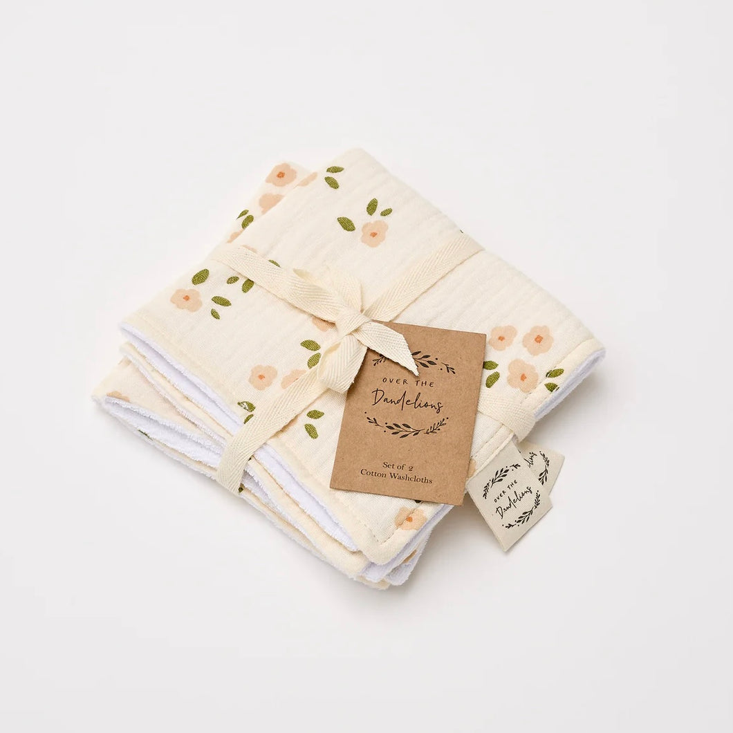 WASH CLOTH - SET OF 2 DAISY