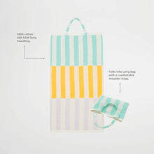 Load image into Gallery viewer, BEACH TOWEL 2in1 TOTE BAG RIO SUN
