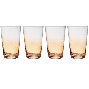 DIMPLED SUNSET HIGHBALL TUMBLER SET