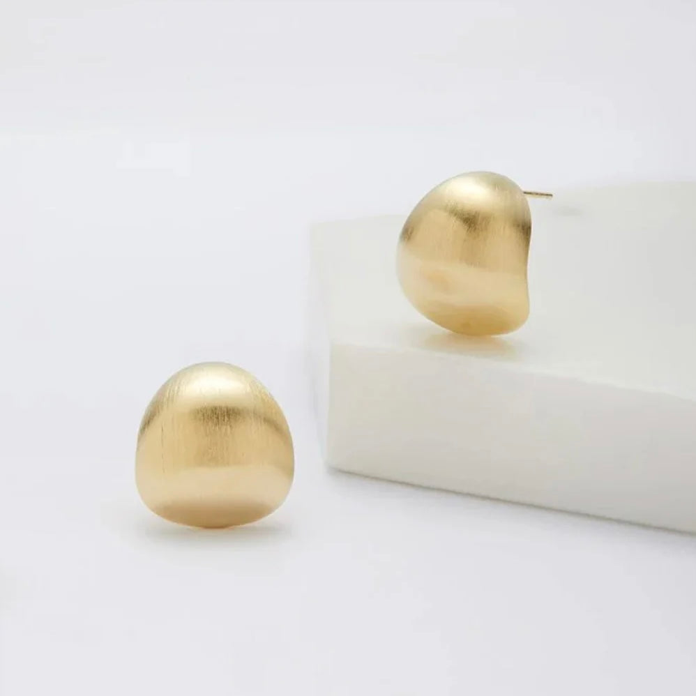 SILVER STEPH BRUSHED HOOP