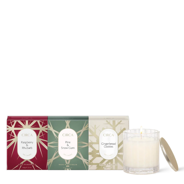 TRIO OF CHRISTMAS CANDLES